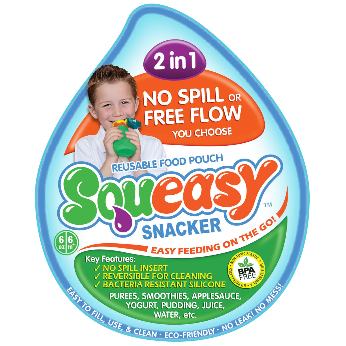 Squeasy Snacker - 6oz/180ml