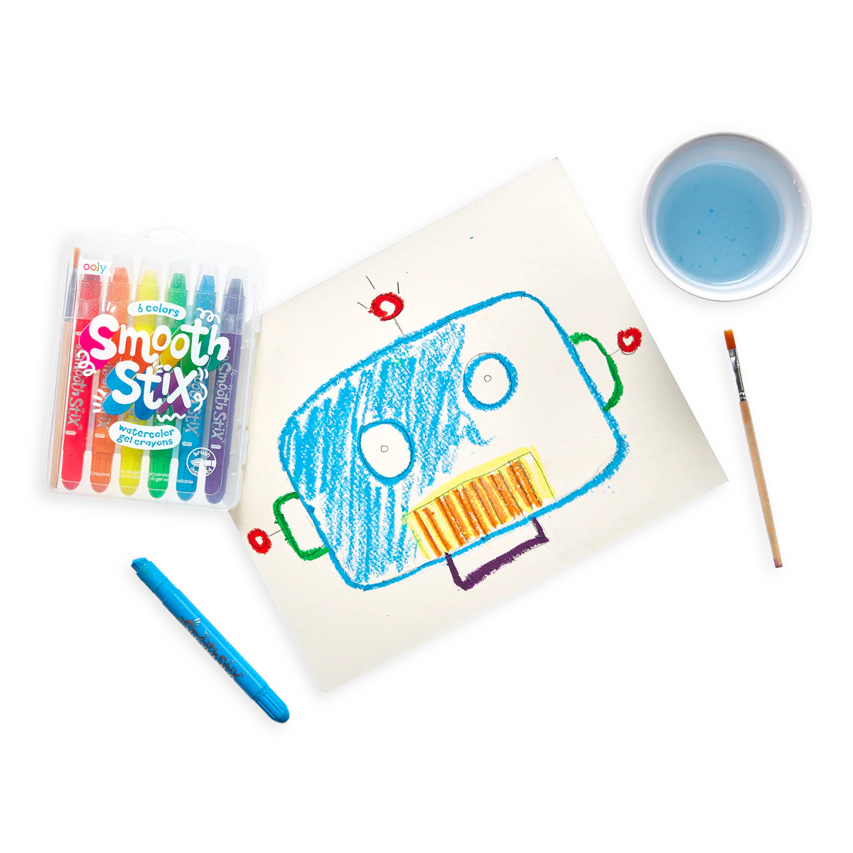 Ooly Smooth Stix Watercolor Gel Crayons - Set of 7