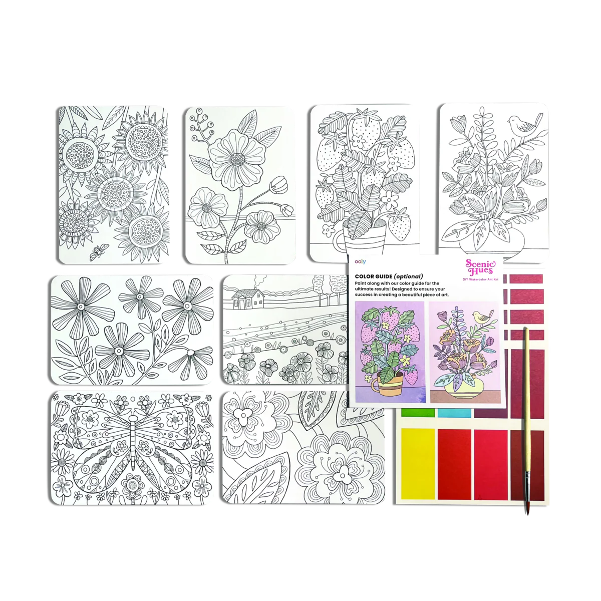 Ooly Scenic Hues DIY Watercolor Art Kit (2 themes)