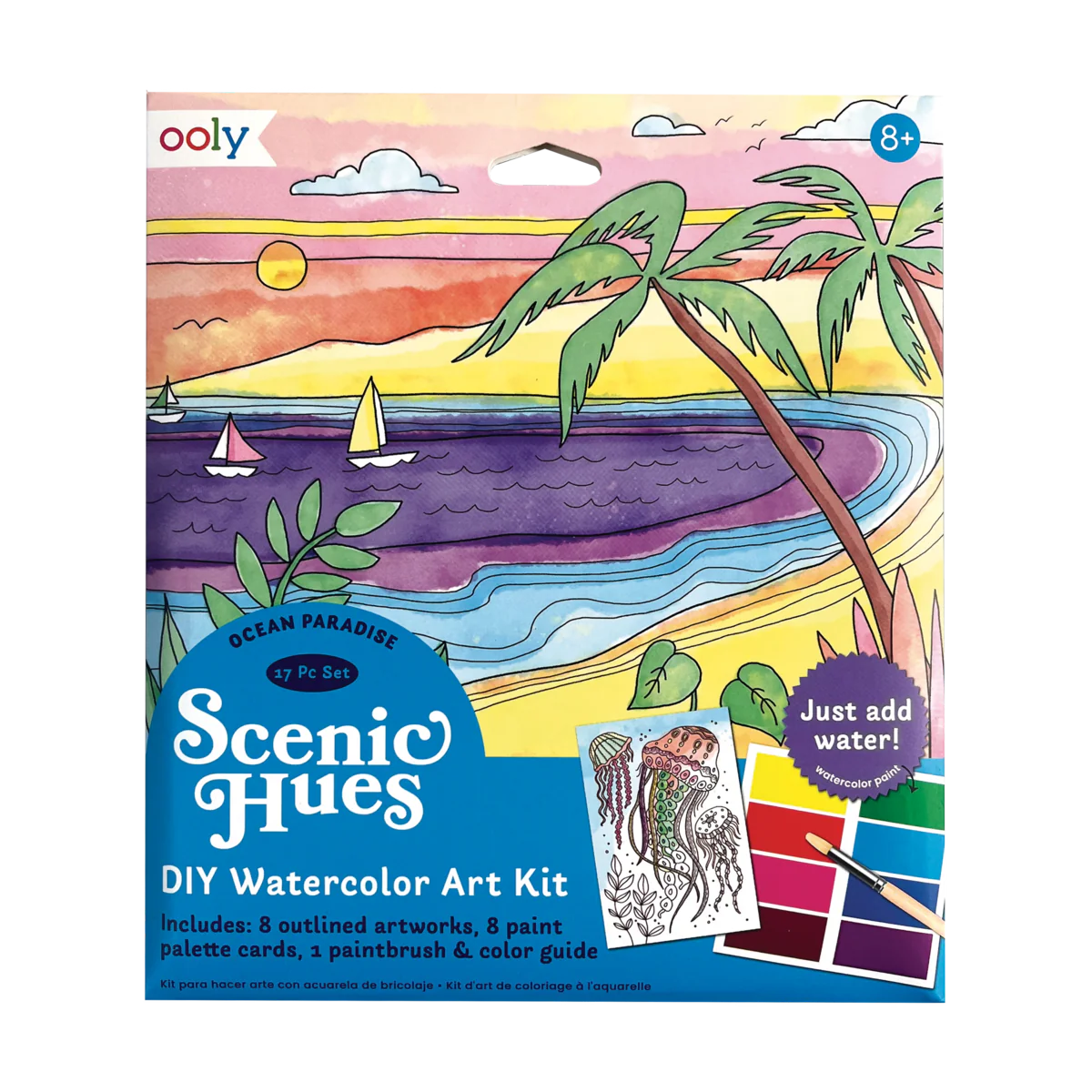 Ooly Scenic Hues DIY Watercolor Art Kit (2 themes)