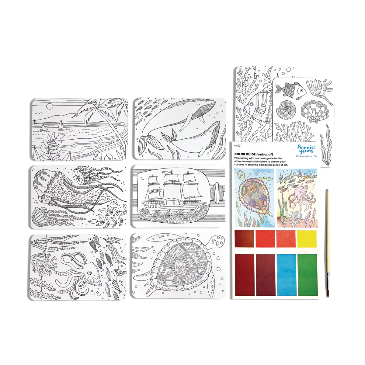 Ooly Scenic Hues DIY Watercolor Art Kit (2 themes)