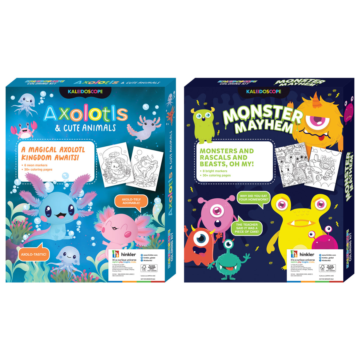 Kaleidoscope Colouring Kit Twin Packs (2 options)