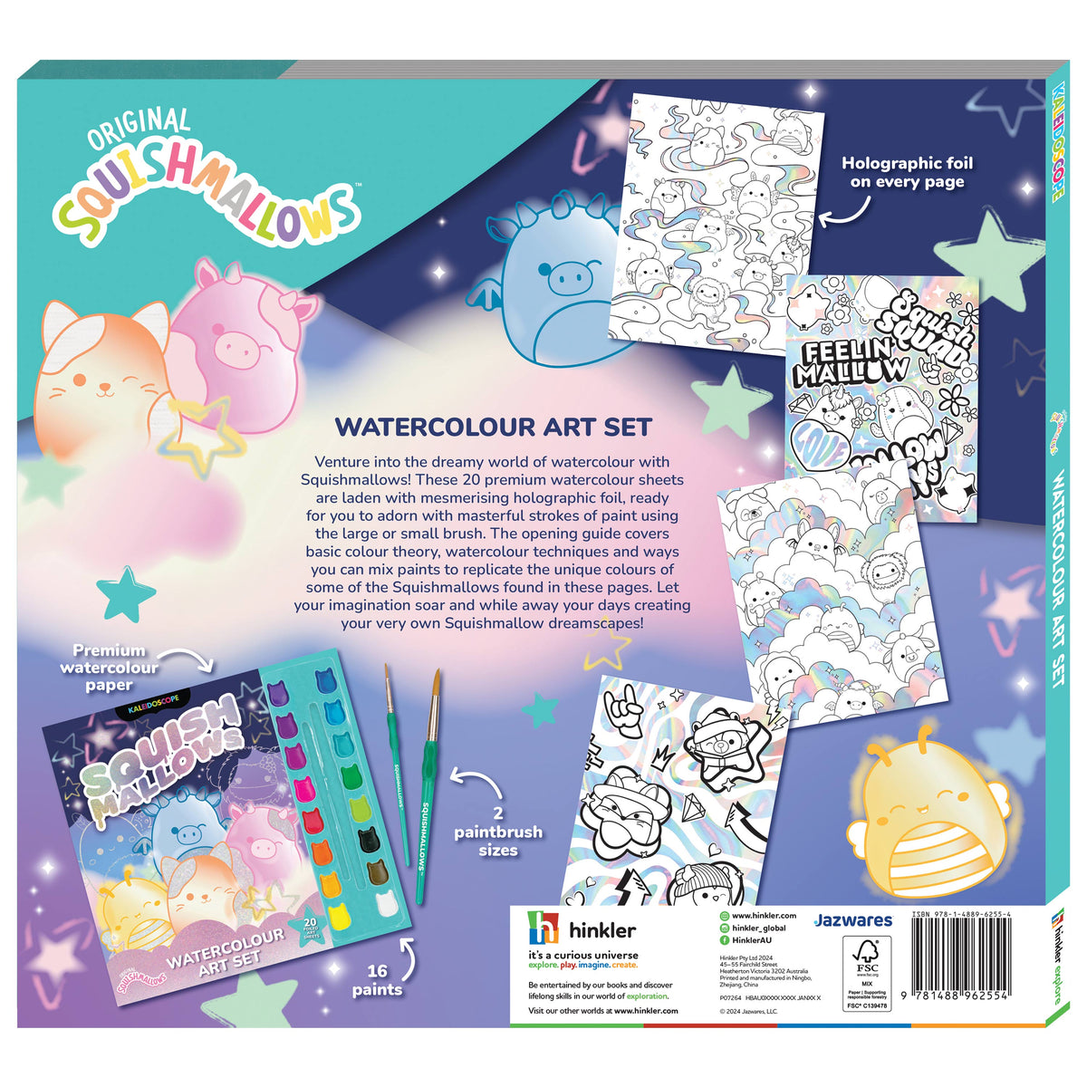Hinkler Kaleidoscope Squishmallows Watercolour Art Set