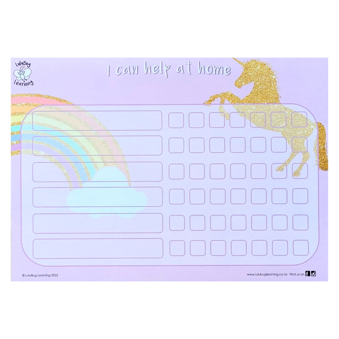 LuluBug Learning Charts - I can help at home (3 designs)