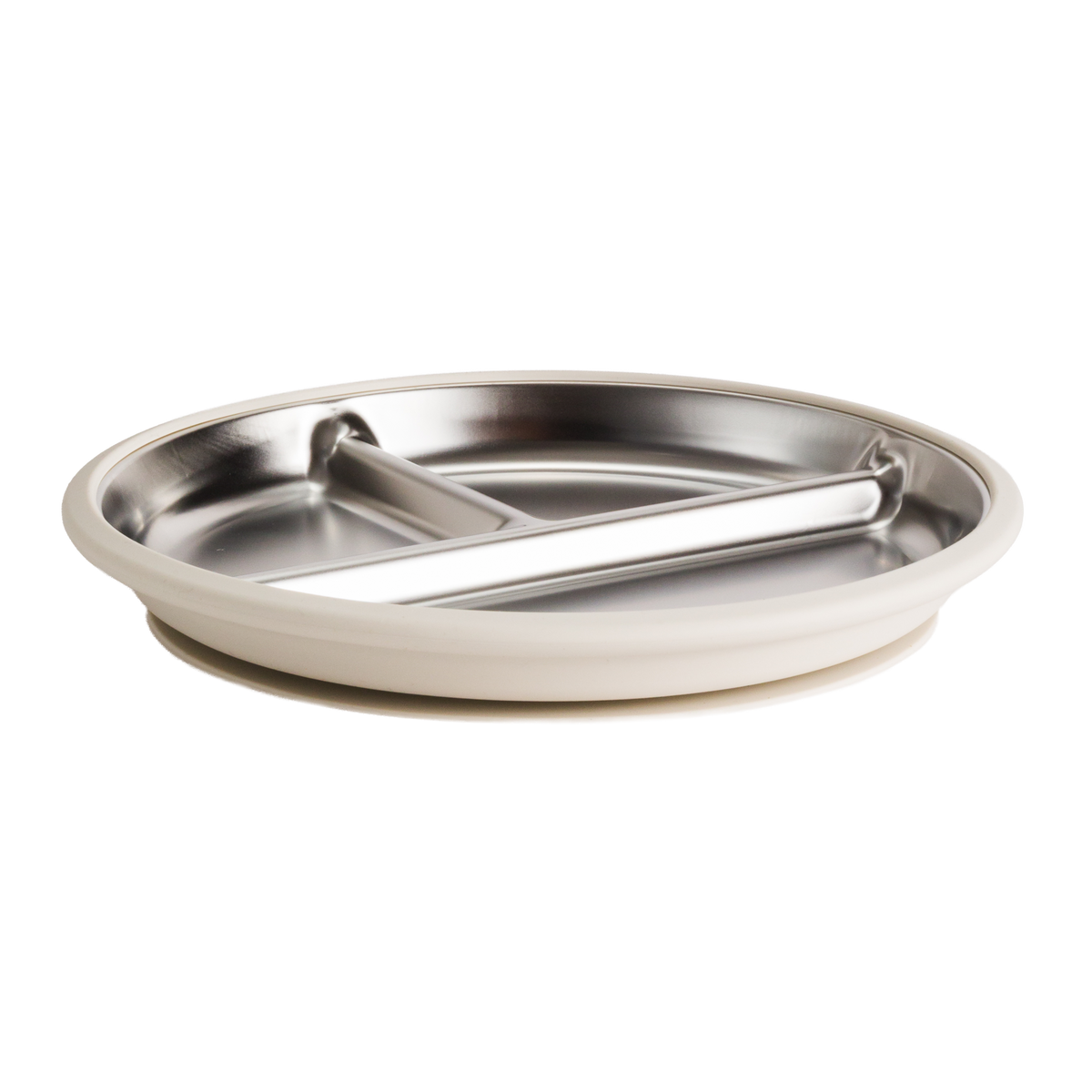 Nesting Stainless Divided Suction Plate 20cm