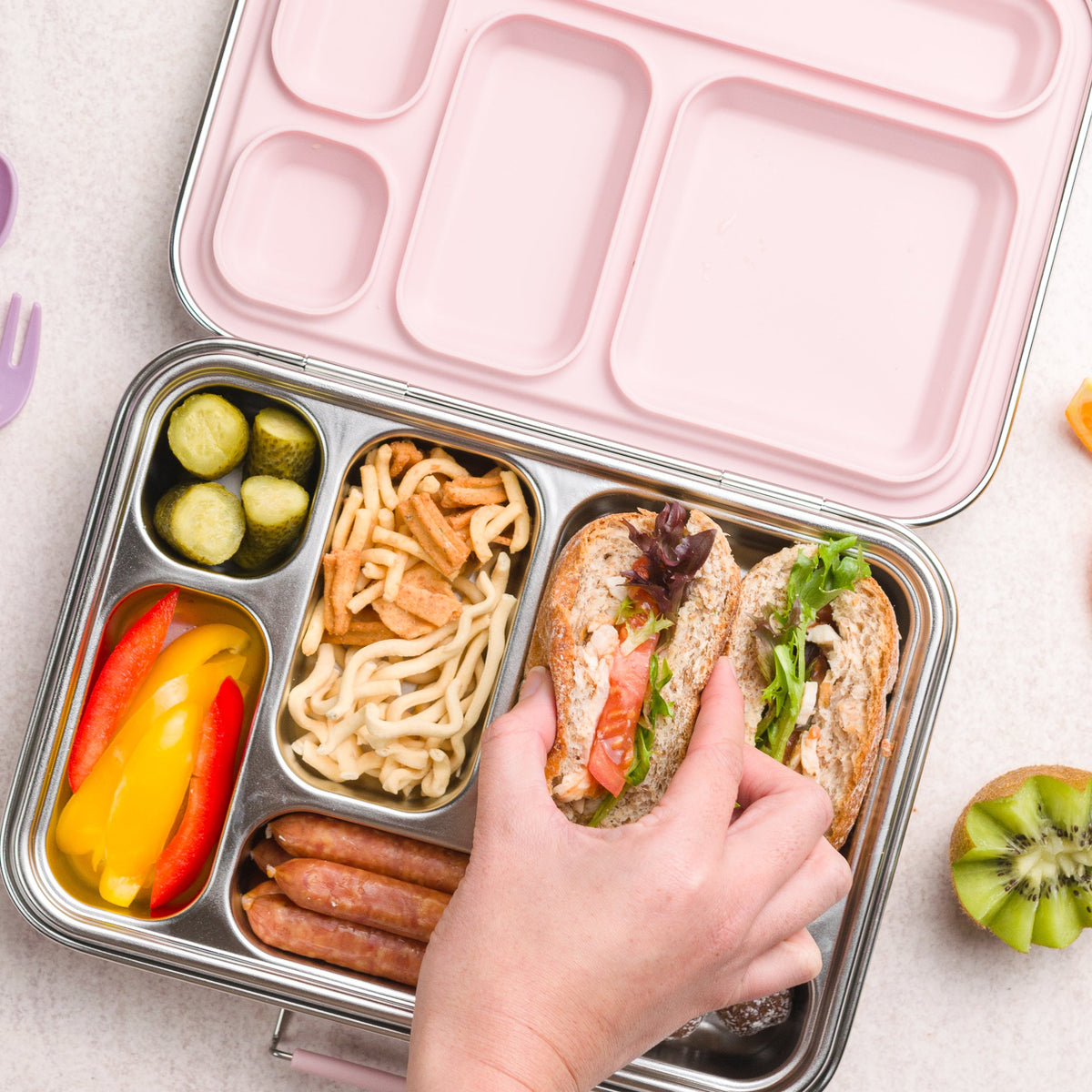 Nestling Stainless Steel Bento Lunchbox