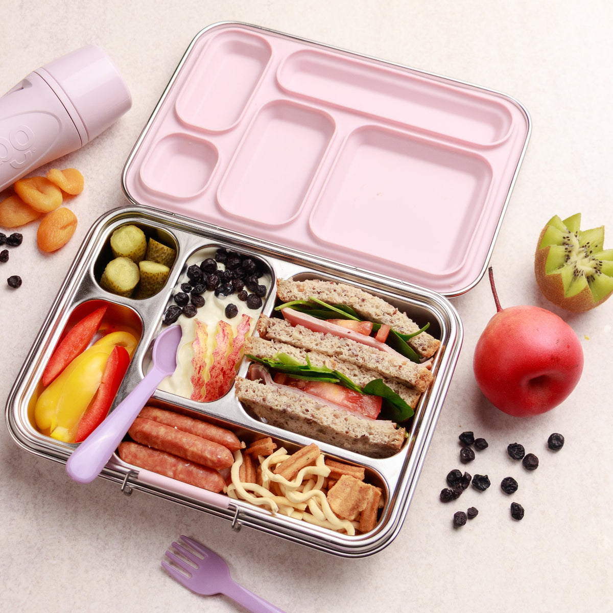 Nestling Stainless Steel Bento Lunchbox