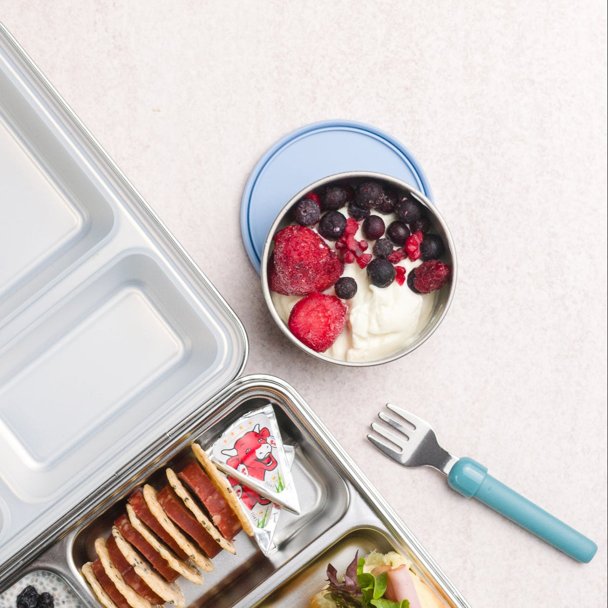 Nestling Stainless Steel Lunchbox Dipper Set