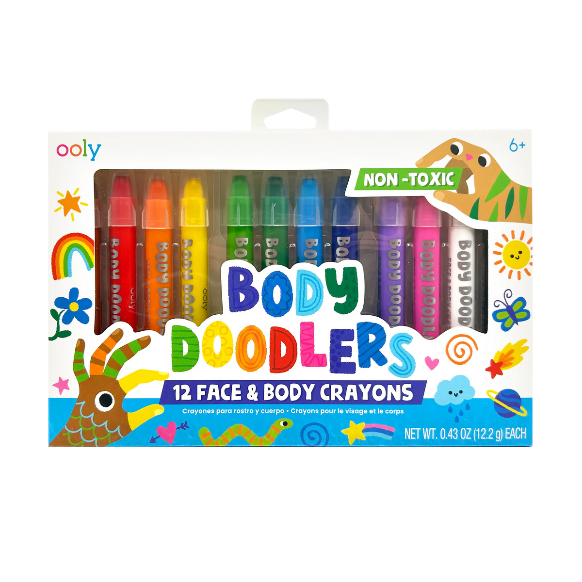 Ooly Body Doodlers - Face &amp; Body Crayons (Set of 12)