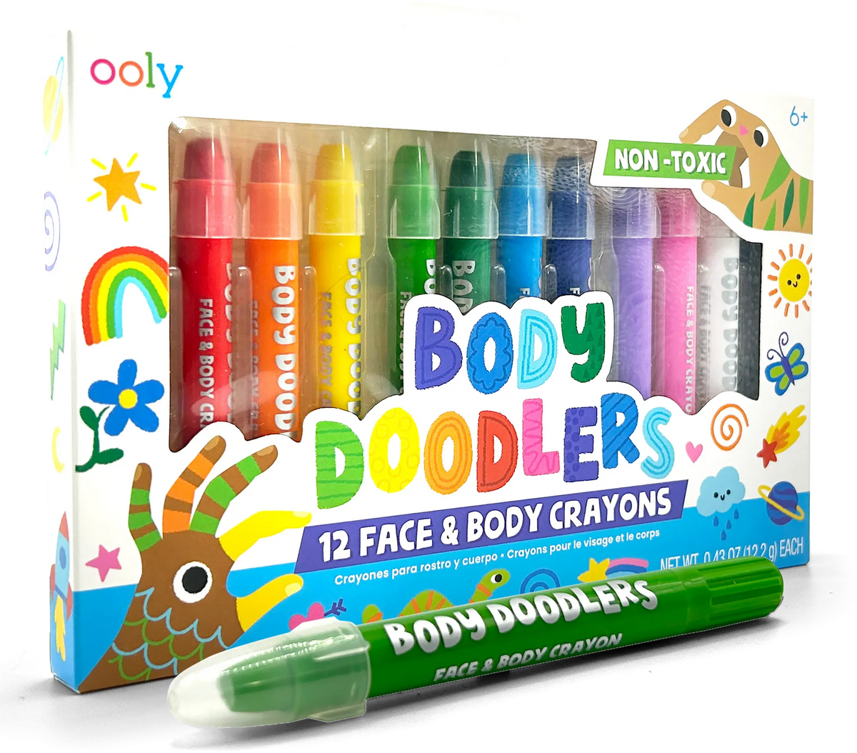 Ooly Body Doodlers - Face &amp; Body Crayons (Set of 12)