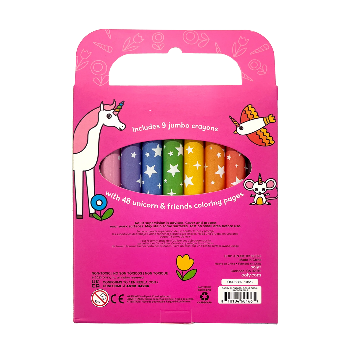 Ooly Carry Along! Coloring Book and Crayon Set (5 themes)