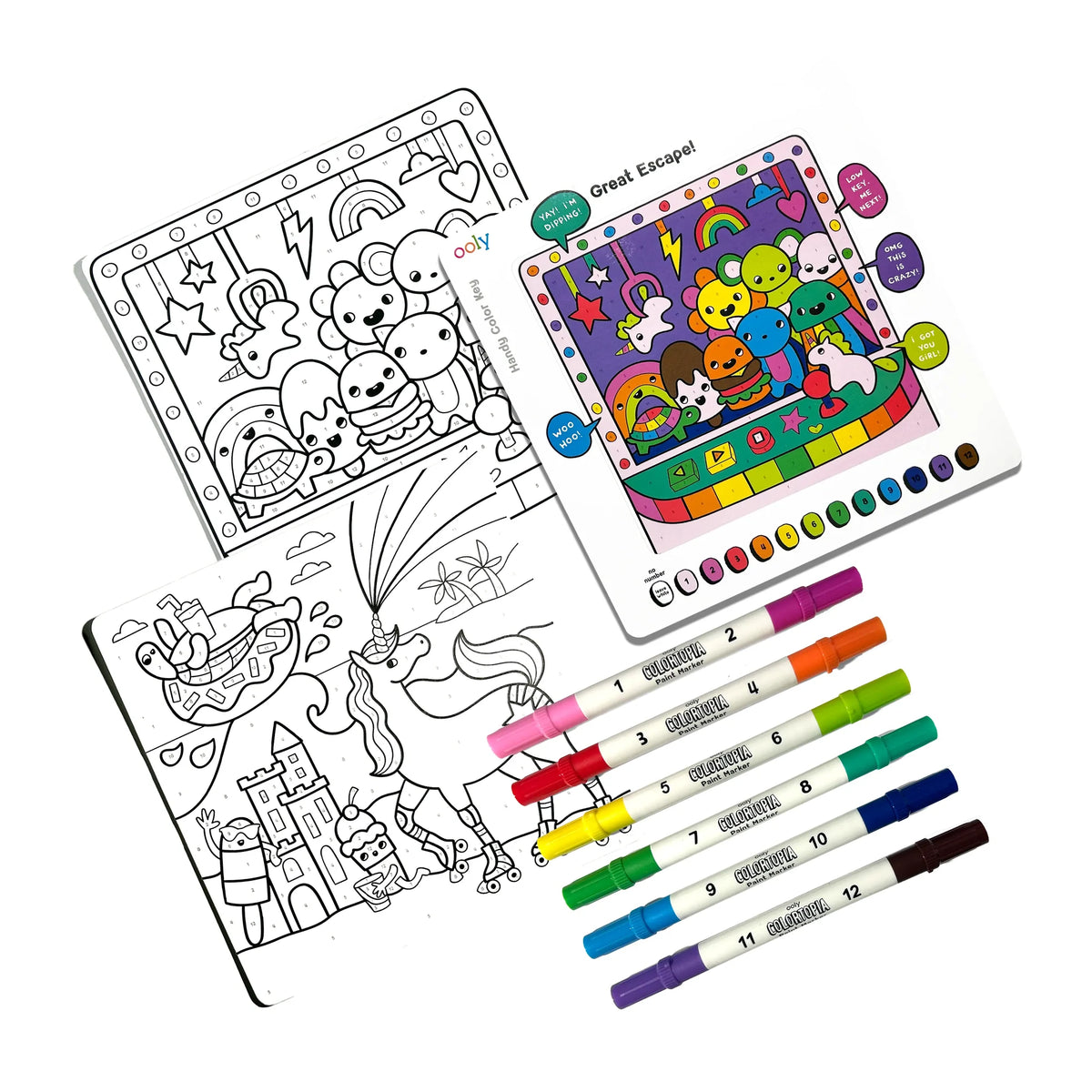 Ooly Colortopia Color By Number Kit (2 themes)