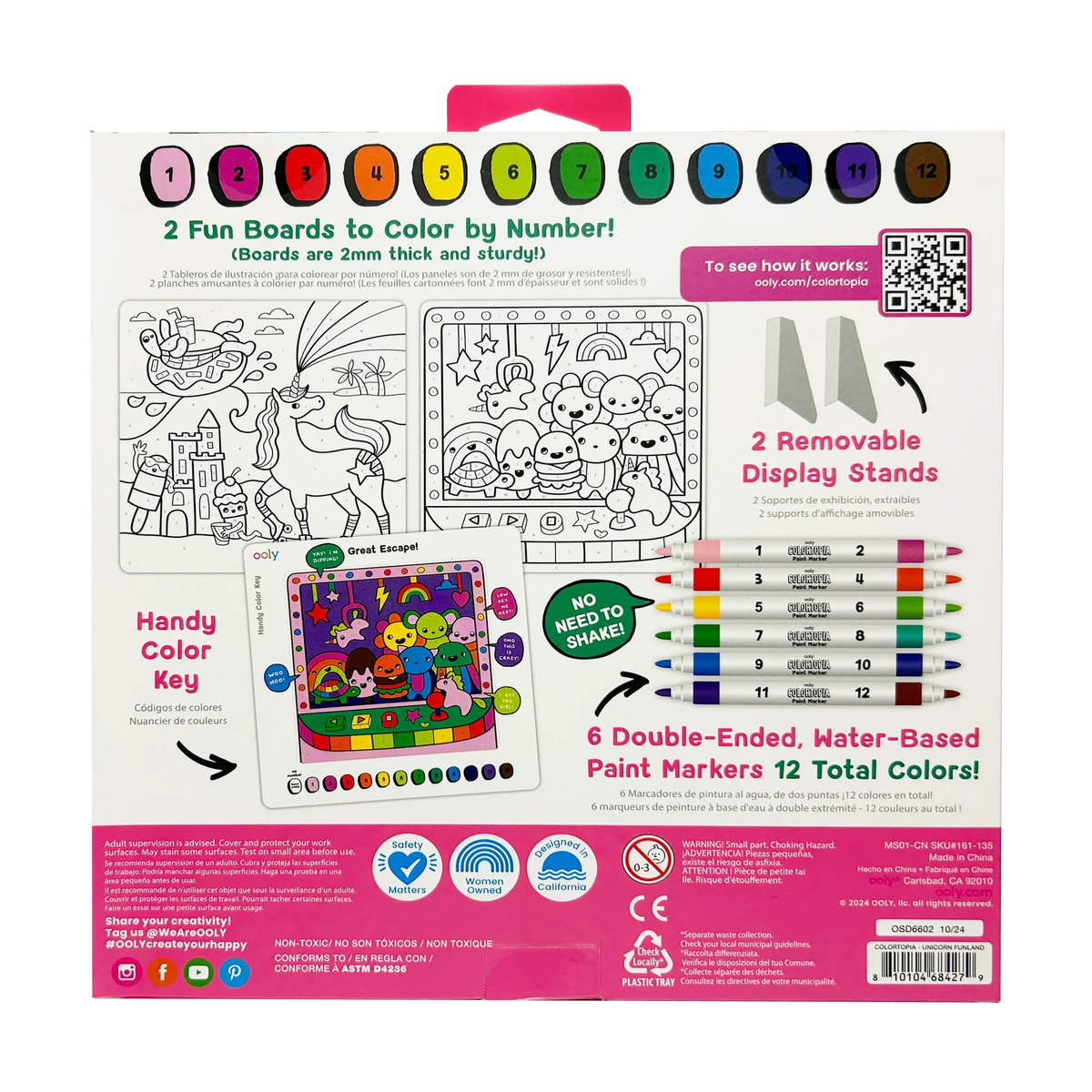 Ooly Colortopia Color By Number Kit (2 themes)
