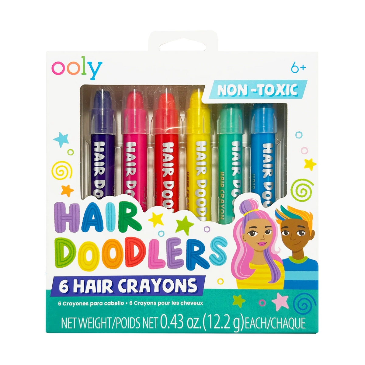 Ooly Hair Doodlers - Hair Crayons (Set of 6)
