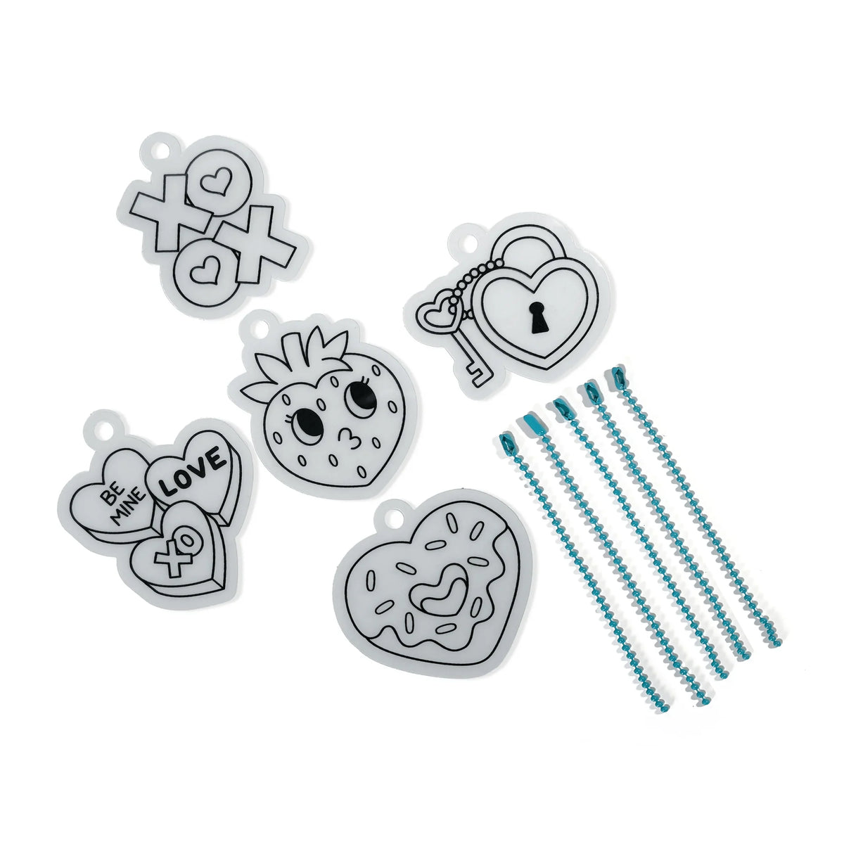 Ooly Mini DIY Shrink Art Kit - Hugs & Kisses - 5 Charms