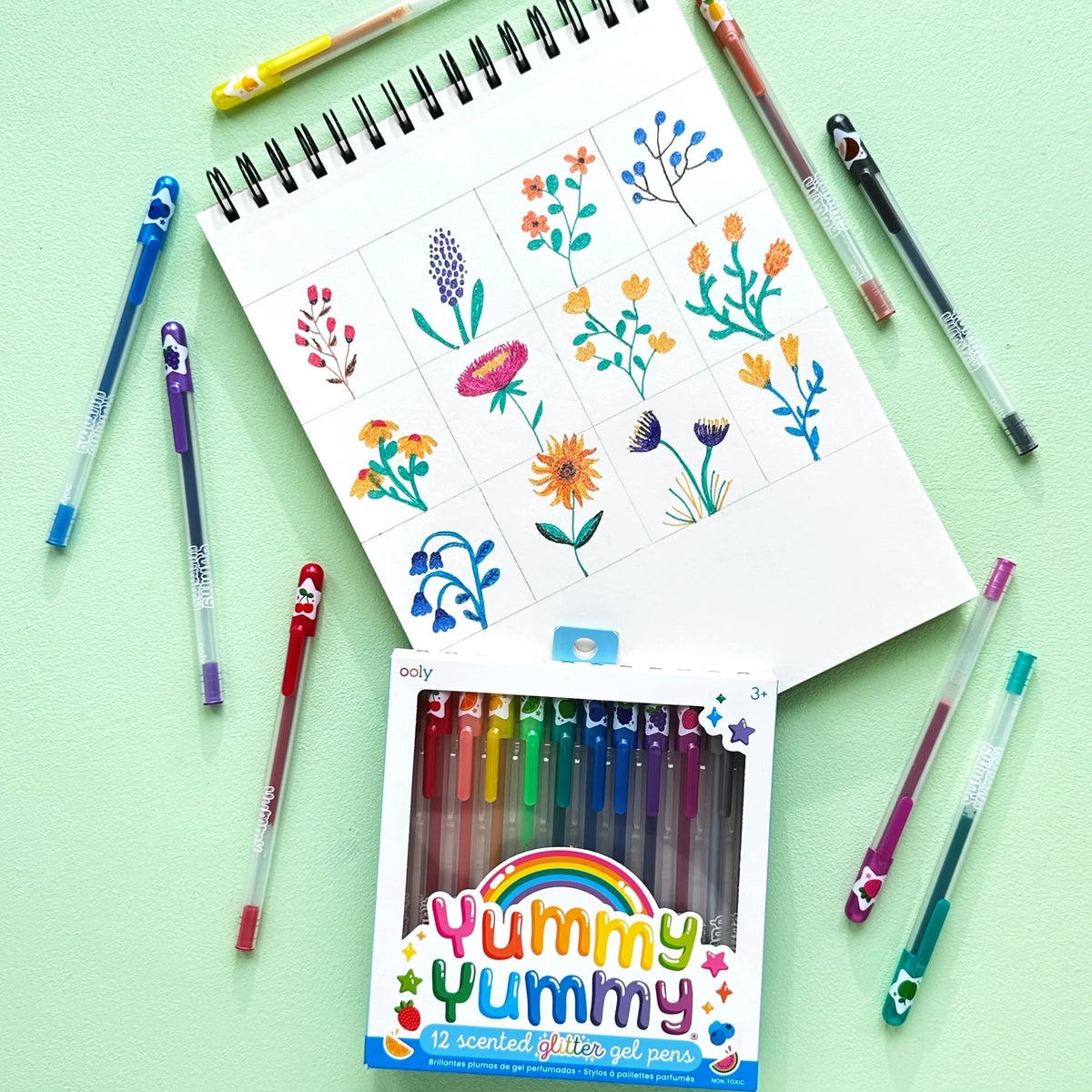 Ooly Yummy Yummy Scented Glitter Gel Pens - Set of 12
