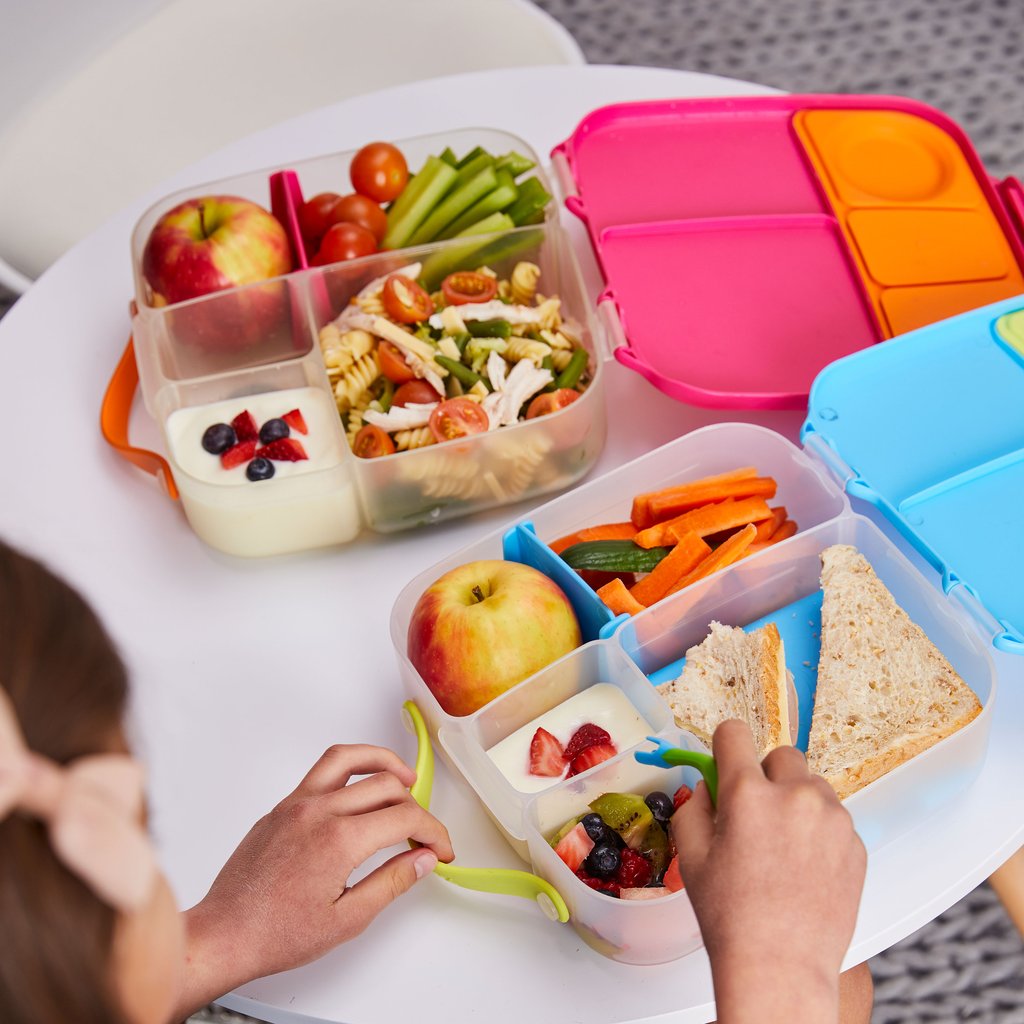 b.box Mini Lunch box for Toddlers, Kids | Bento Box, Lunch Snack Container  | 2 Leak Proof Compartments | BPA Free (Ocean Breeze)