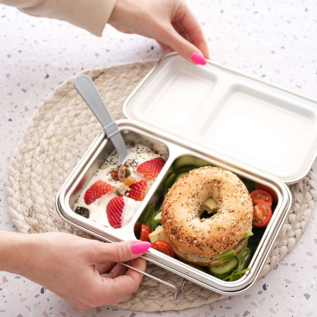 Nestling Stainless Steel Duo Lunchbox