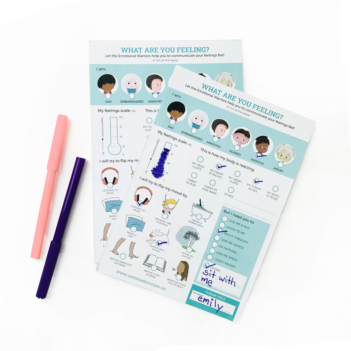 Awesome Inc Emotional Warriors Feelings Notepad (ages 5-12)
