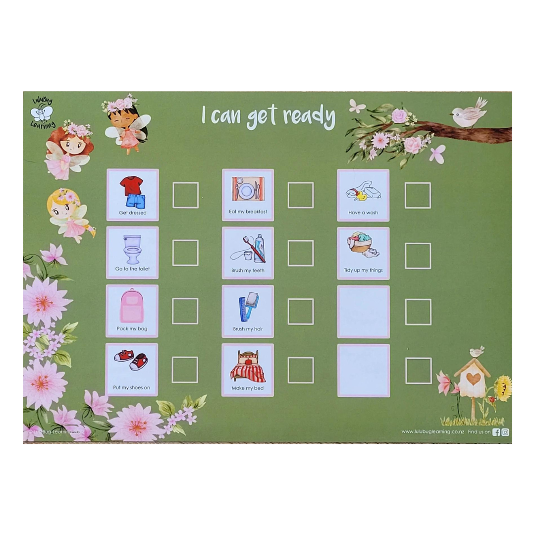 LuluBug Learning Charts - I can get ready
